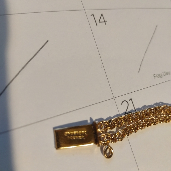 Child's Bracelet Vintage Gold Plated 7.5" Double Chain (#102) - Picture 4 of 4